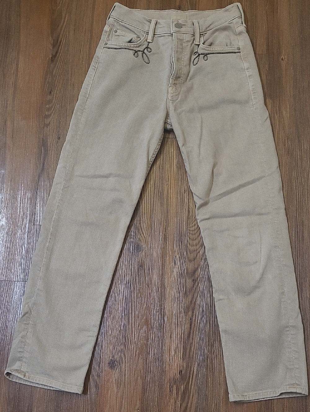Mother women,s 's Classic Straight Fit Pants in Khaki used good